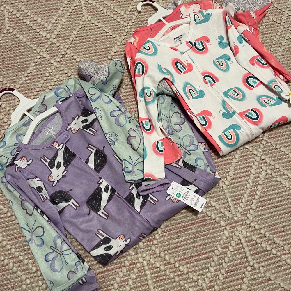 New Carters 3t foot pajamas